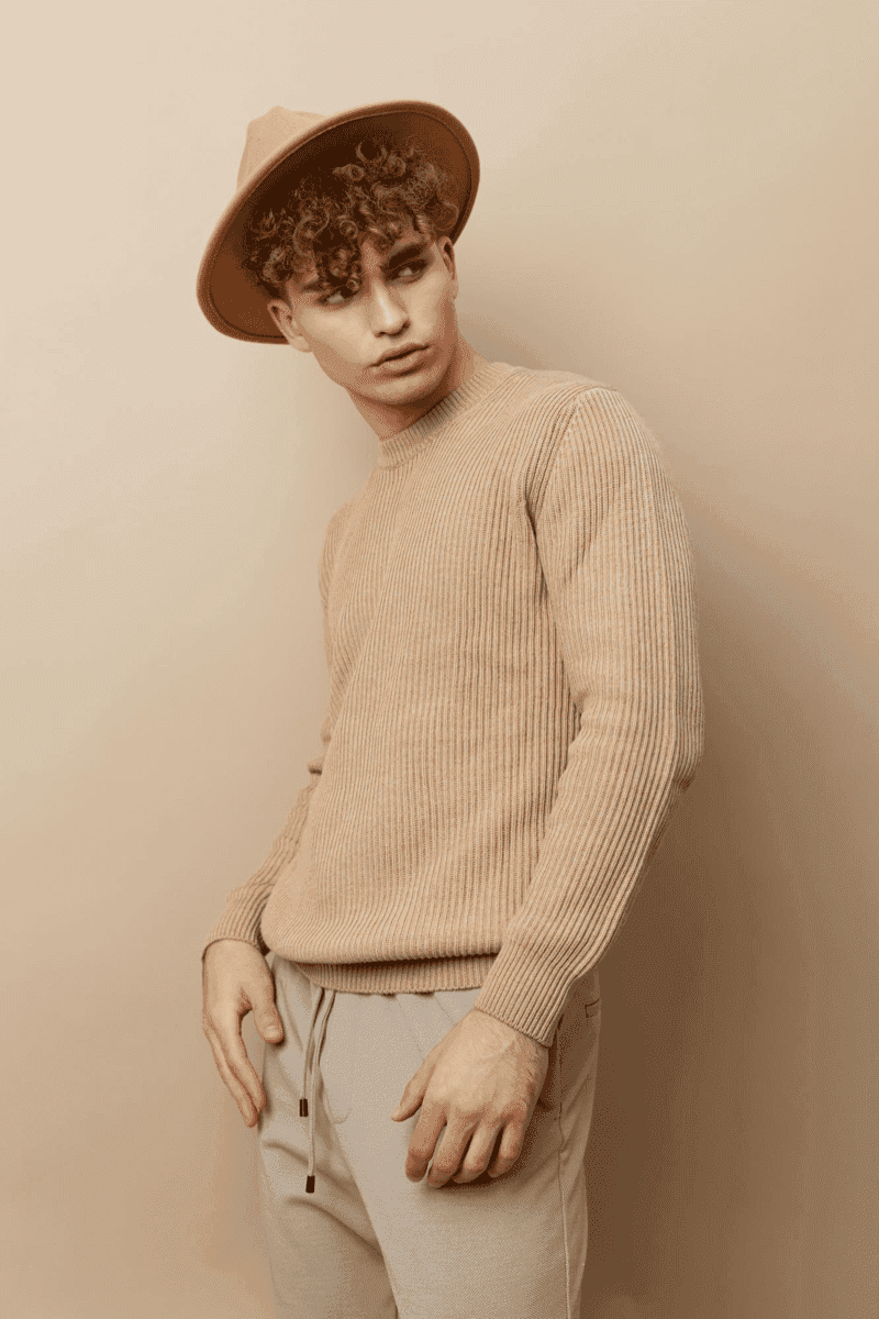 Fashion model with hat